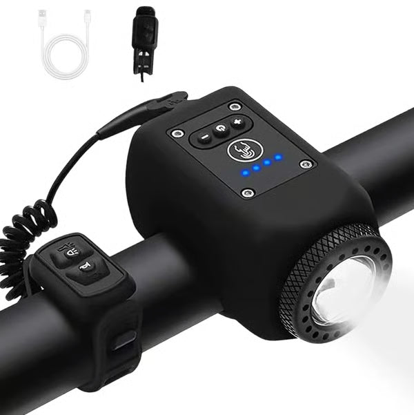 Rydora™ 2-in-1 Rechargeable Bike Light & Horn – LED Bicycle Headlight with Warning Bell